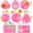 Pink-8pcs, variant on 6Pcs Fondant Silicone Mold Rose Leaf Butterflies Sunflower Candy Molds Wedding Birthday Party Cake Decoration Cupcake Topper Chocolate Polymer Clay Gum Paste