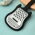 thumbnail image 4 of Small Cheese Grater Stainless Steel Guitar-Shaped Grating Utensil Lemon Zester Tool with Black Plastic Handle | Mini Cheese Grater for Parmesan Cheese Ginger Vegetables, 4 of 6