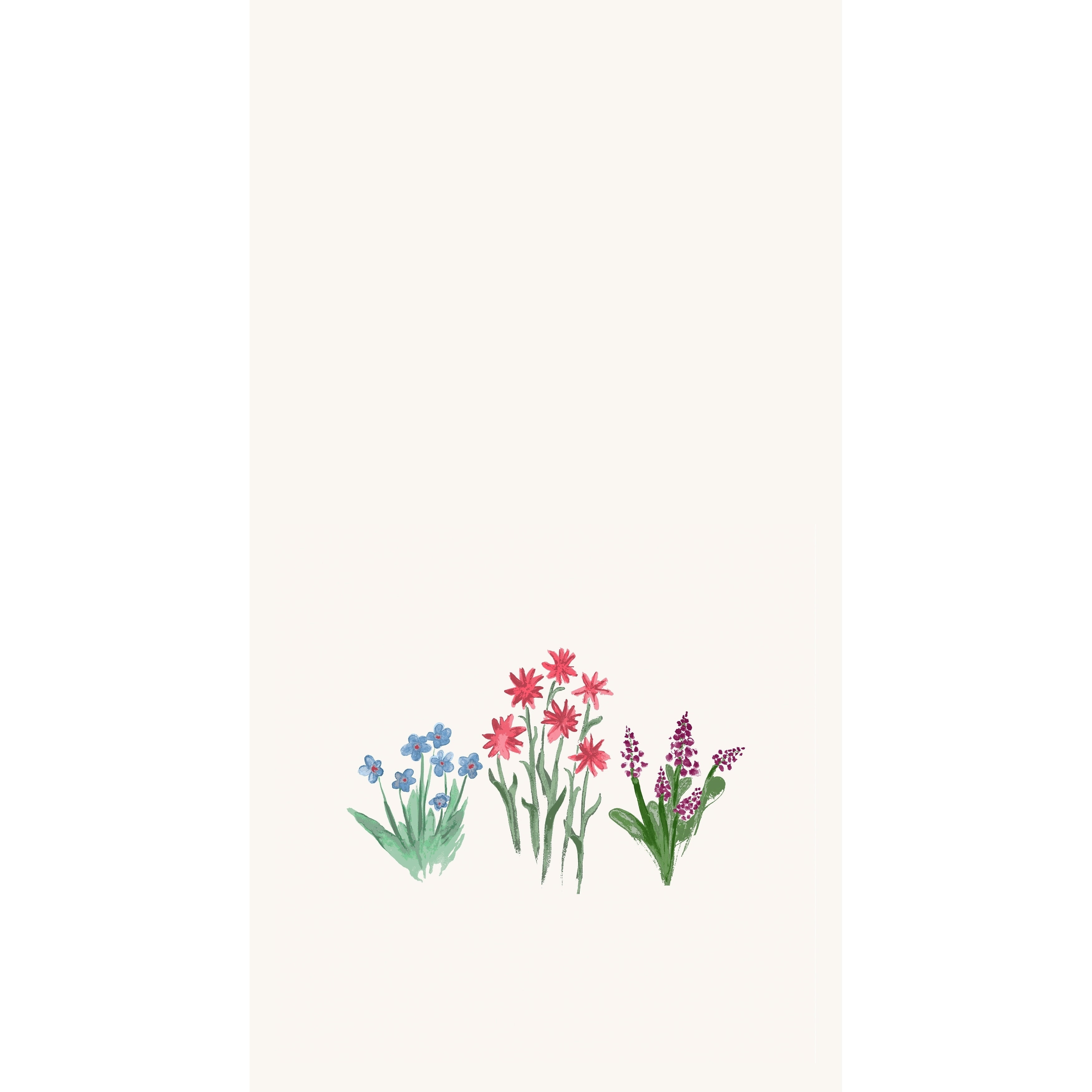 Simply Daisy, 16 x 25 inch, Flower Trio Kitchen Towel, Light Blue