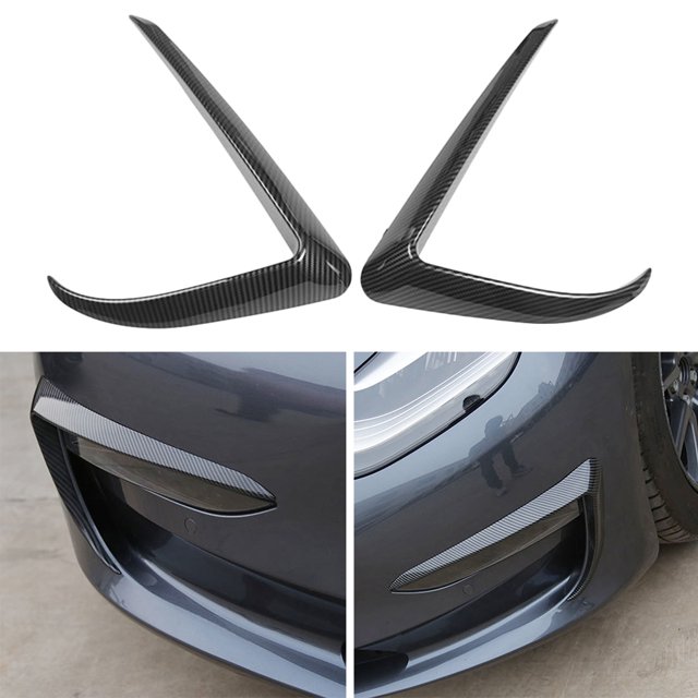 2 piezas de fibra de carbono frente antiniebla ceja párpados cubierta Trim Fit