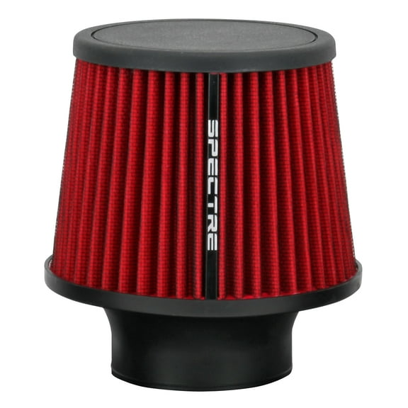 Spectre Universal Clamp-On Air Filter: High Performance, Washable Filter: Round Tapered; 3 in (76 mm) Flange ID; 6.5 in (165 mm) Height; 6 in (152 mm) Base; 4.75 in (121 mm) Top, SPE-9132