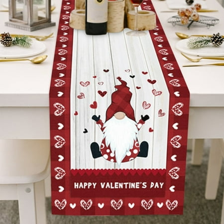 

Valentine s Day Cotton Linen Table Flag 13 * 70In Lxm09340
