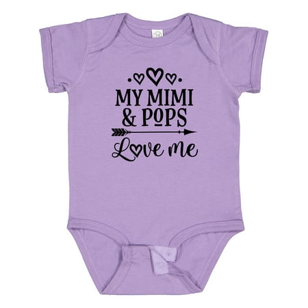 

Inktastic Mimi and Pops Love Me Gift Baby Girl Bodysuit