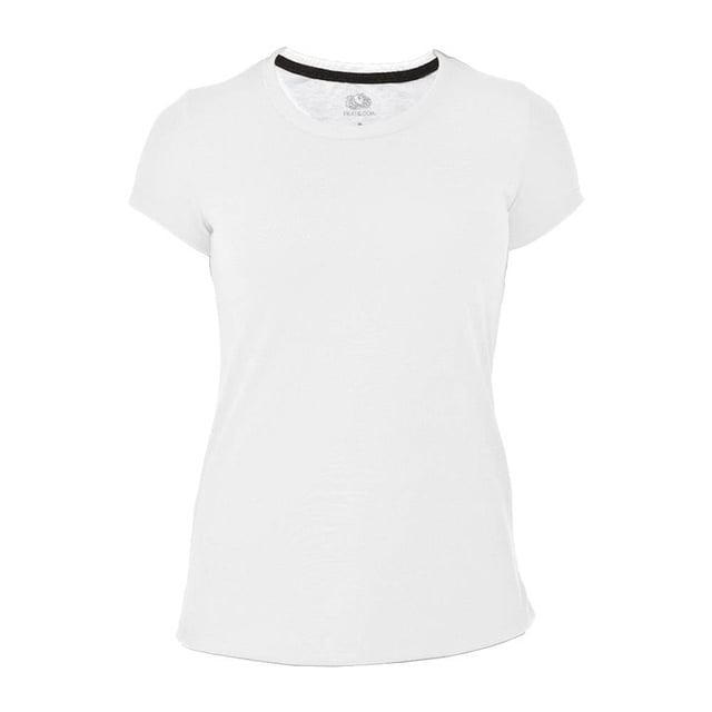 Playera Fruit Of The Loom para Mujer, Cuello Redondo Manga Corta Blanco Talla M