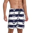 thumbnail image 2 of Naloa Anchors Men's Short Pajama Pants, Lounge Comfort Shorts with Elasticized Waistband and Side Pockets - 3X-Large, 2 of 9