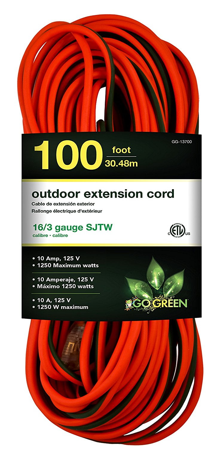 GoGreen Power GG-13700-16//3 100 SJTW Outdoor Extension Cord New Lighted End