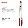thumbnail image 3 of KitchenAid 6009289 Pince à Embout en Silicone et en Acier Inoxydable Argent & Rouge 1,38 x 10,83 Po, 3 of 5