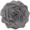thumbnail image 2 of Fennco Styles Eva's Flower Garden Decorative Throw Pillow with Insert - 13 inch Round (Slate, 13" Case+Insert), 2 of 6