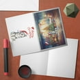 thumbnail image 4 of Merry Christmas Alaskan Malamute Santa Hat Xmas Tree Winter Holiday 7x5in Folded Greeting Card Alaska Mal Dog Lovers Gifts Single Note Card with Envelope - 01013, 4 of 5