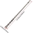 thumbnail image 2 of FYBTO Masonry Drill Bit 10mm x 350mm Carbide Tipped Rotary Hammer Bit Square Shank for Impact Drill 1Pcs-0621, 2 of 5