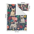 thumbnail image 5 of French Bulldog Dog and Flower Duvet Cover and Pillowcase Set for Single Bedding, Bedroom Accessories for Kids Teens, 5 of 5