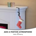 thumbnail image 3 of 6 colgadores de guirnaldas para puerta de entrada: ganchos ajustables para calcetines de chimenea, sin taladros, para calcetines navideños y decoración navideña., 3 of 8