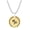 Gold Capricorn, variant on Women's Men's Stainless Steel Round Gold Plated Constellation Necklace Horoscope Jewelry Gold Libra