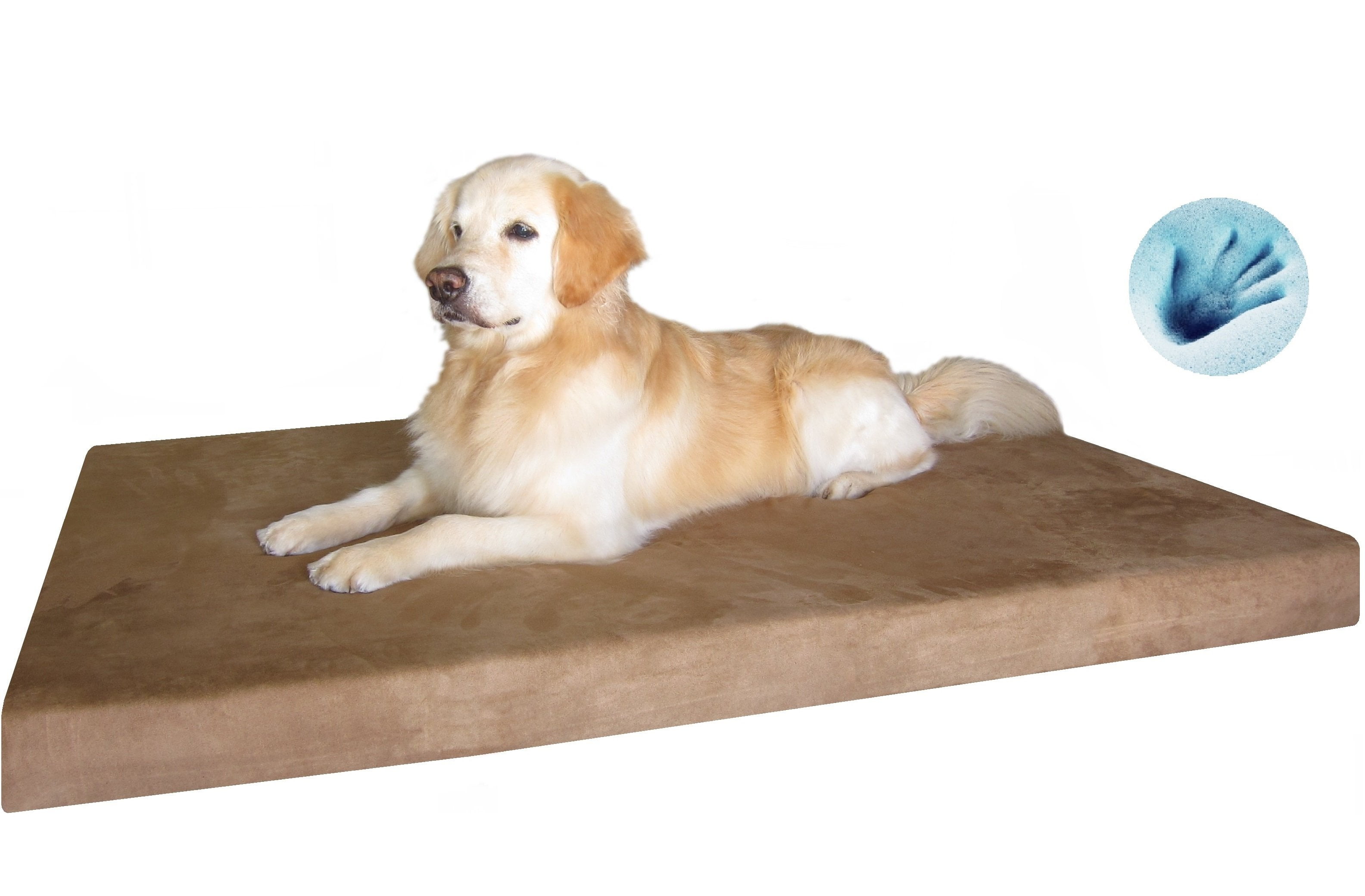 55"X37"X4" XXL Waterproof Orthopedic Gel Cool Memory Foam Dog Bed for Large Pet