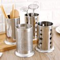 thumbnail image 6 of Thicken Stainless Steel Tableware Chopsticks Holder Utensil Organizer Holey Leachate Canister for Kitchen Storage Fruit Shaped Holes, 6 of 9