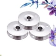 thumbnail image 3 of EeaseCA 3pcs Single Needle Flat Car Iron Bobbins Industrial Sewing Machine Tools Metal Spools Craft Sewing Machine Spools (Silver), 3 of 7