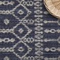 thumbnail image 6 of Haperlare Easy Cleaning Boho Area Rug 7'10" x 10'2" Textured Weave Indoor/Outdoor Navy Rug for Porch, 6 of 6