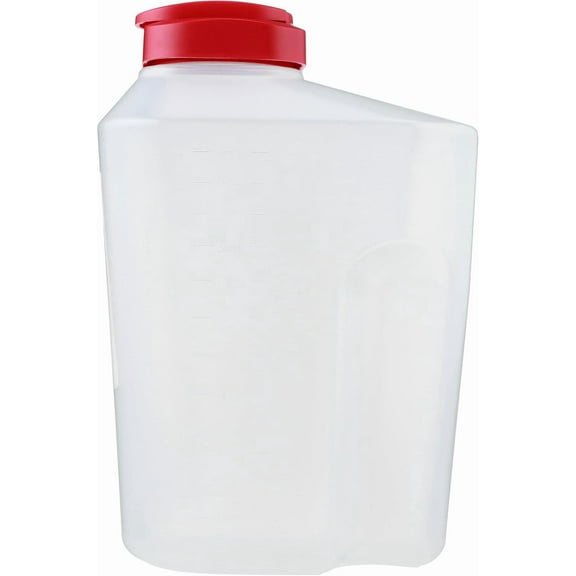 3-Quart BPA-Free Plastic Storage Bottle with Secure Red Lid (Food-Grade, Leak-Proof)