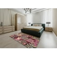 thumbnail image 4 of Ahgly Company Indoor Square Abstract Brown Red Abstract Area Rugs, 6' Square, 4 of 6