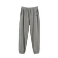 thumbnail image 2 of HVOBTTY Women's Soft Pajama Pants, Sleep Pants Women, Womens Fashionable Solid Color Fleece Casual Home Elastic Waist Pajamas Pants Gray, L, 2 of 4