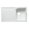 thumbnail image 5 of ALFI brand AB1620DI-W White 34" Single Bowl Granite Composite Kitchen Sink with Drainboard, 5 of 12