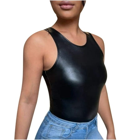 

VerPetridure Sexy Lingerie for Women Naughty Plus Size Women Fashion Sexy Breast Wrap Tanks Artificial Leather Underwear Lingerie