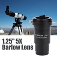thumbnail image 2 of Lente Barlow de 1,25 pulgadas Lente Barlow óptica multicapa de aleación de aluminio con aumento 5X con rosca M42 x 0,75 mm para ocular de telescopio astronómico de 31,7 mm, 2 of 5