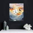 thumbnail image 5 of Nawypu Mountain Landscape Abstract Painting Canvas Wall Art For Living Room Bathroom Wall Decor For Bedroom Kitchen Artwork Canvas Prints  Modern Framed Office Home Decorations Watercolor Picture, 5 of 5