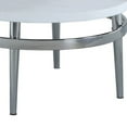 thumbnail image 4 of Avilla Round Nesting Coffee Table White and Chrome, 4 of 5
