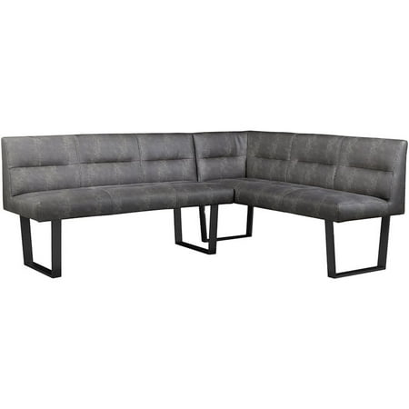 Moe S Hanlon Breakfast Nook Bench Set In Dark Gray Walmart Com