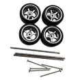 thumbnail image 5 of STARTIST 4 Pieces RC Car Wheels and Tires RC Alloy Car Accessories Replacement Wheels Model RC Upgrade Part for 1:64 Scale Spare Parts Argent B, 5 of 8