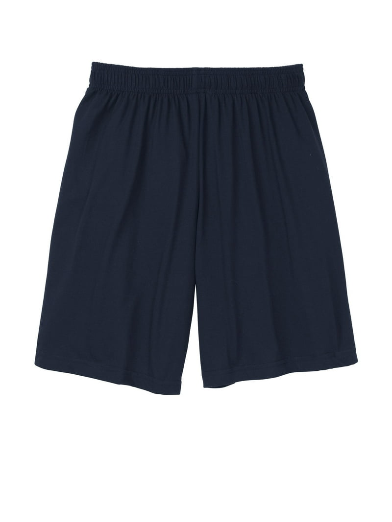 Sport-Tek ST310 Jersey Knit Shorts With Pockets - Cotton/Poly Blend, 9-Inch Inseam, Elastic Waist
