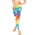 thumbnail image 2 of DISNIMO Love Printed High Waisted Yoga Pants for Women, Tummy Control Yoga Pants Leggings Breathable Workout Leggings for Yoga Gym, Multicolor, S, 2 of 6