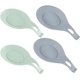 thumbnail image 1 of Nvzi Juego de 4 soportes para cucharas y espátulas de silicona resistentes al calor, juego de 4 herramientas de cocina, verde claro x 2, gris x 2, 1 of 5