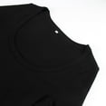 thumbnail image 3 of HSHDLDF Femmes Col Carré Manches Longues Côtelées Slim Casual Basic Crop Top, 3 of 6