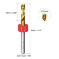 thumbnail image 2 of Uxcell 3.175mm PCB Drill Bits 1/8" Shank Carbide Micro Twist Mini Drill Bits CNC Engraving Drilling Tool, 10 Pieces, 2 of 7