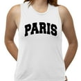 thumbnail image 2 of Paris College Style Women's Muscle Tank Large White, 2 of 5
