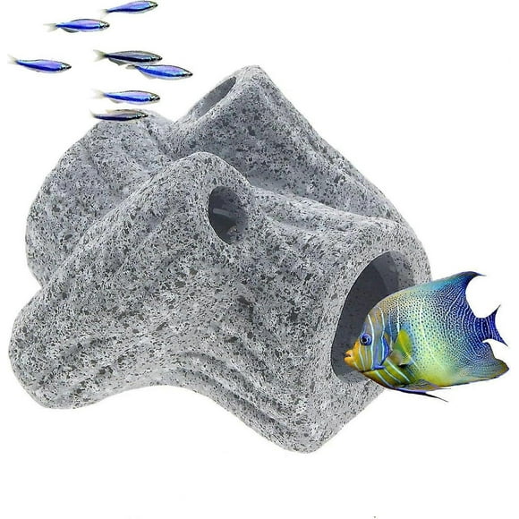Saim Aquarium Decor Ceramic Cave Cichlid Shrimp Breeding Cave Fish Tank Cave Ornaments For Fish To Resthide And Play