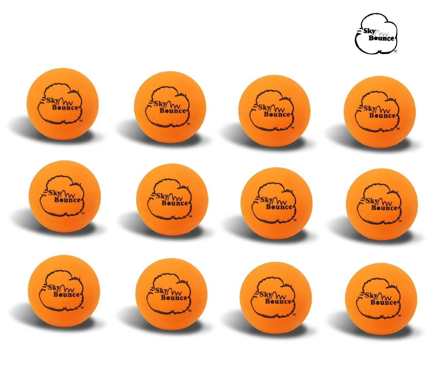 Fetch 12 Count Stickball 2 1/4-Inch and Many More Games Catch Orange Sky Bounce Color Rubber Handballs for Recreational Handball Racquetball 