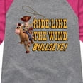thumbnail image 3 of Toy Story - Ride Like The Wind - Toddler And Youth Girls Raglan Graphic T-Shirt, 3 of 5
