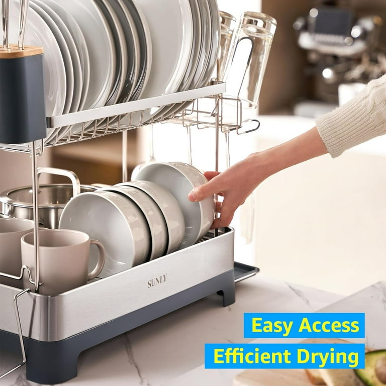 Lvtrupc Dish Drying Rack - Large-Capacity Dish Rack For Kitchen Counter