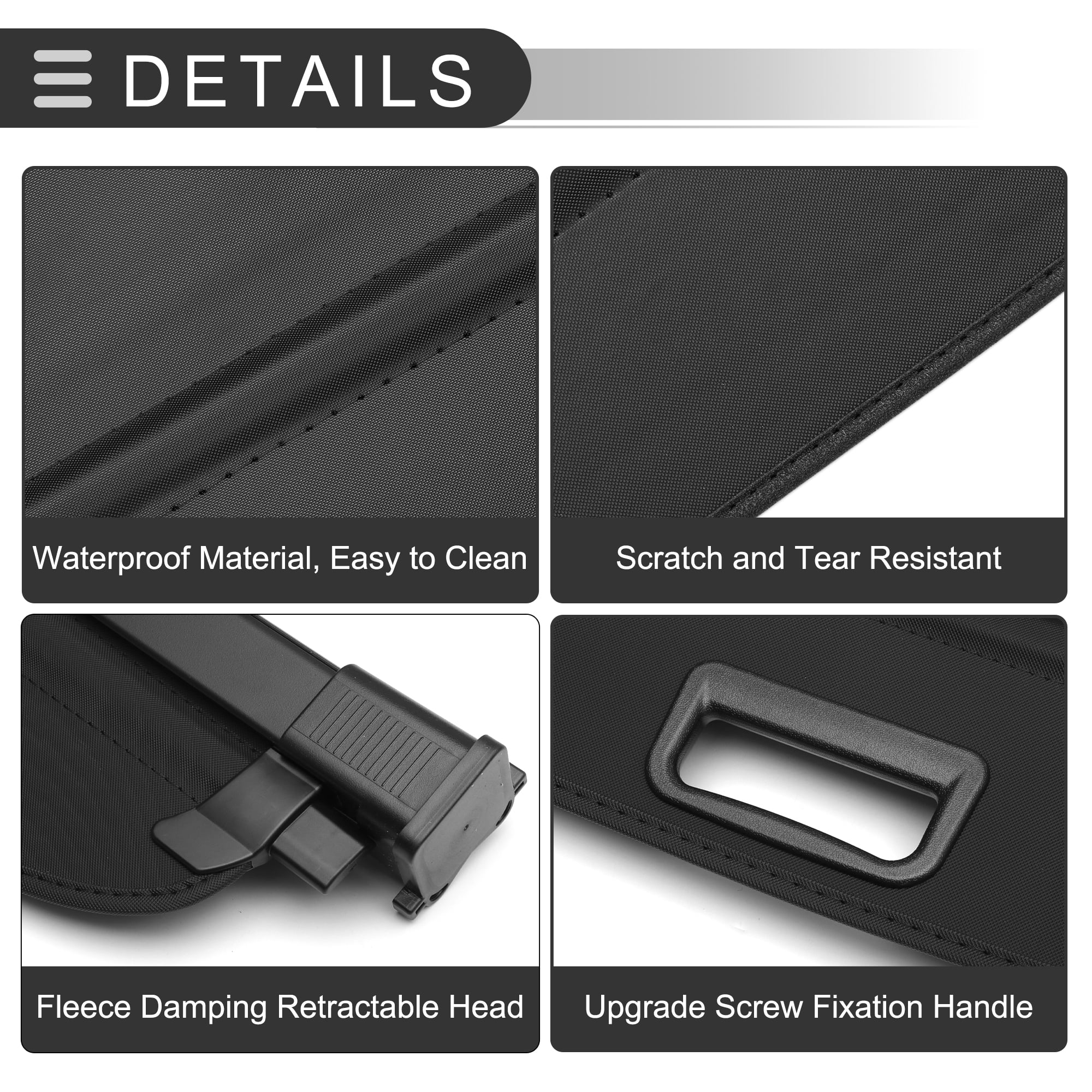 Unique Bargains Car Trunk Retractable Cargo Cover for Lincoln Rear Trunk Shade Black