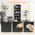 thumbnail image 6 of 6 Tier Bookcase,63 Inch Tall Bookshelf Storage Wall Shelf Organizer Display StandBook Shelf, Corner Storage Organizer, Black, 6 of 8