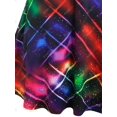 thumbnail image 4 of Vestido Top Ajustado Falda Ancha Llamarada Tamaño Plus Rosegal  Vestidos Estampados Tallas Grandes, 4 of 5