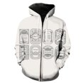 thumbnail image 1 of Sudadera con capucha y cremallera para hombre, estilo europeo y americano, estilo Harajuku, informal, de gran tamaño, estilo hip hop, unisex, divertida, con estampado 3D., 1 of 6