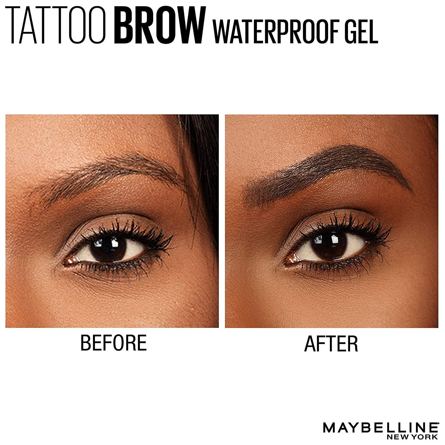 Maybelline Tattoo Studio Waterproof Eyebrow Gel Makeup, Soft Brown,  fl  oz 