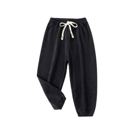 

Coerni Kids Casual Pants Toddler Boys Girls Corduroy Sweatpants Solid Color Pull On Elastic Waist Pants Sports Trousers with Drawing