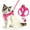 Bright Pink Color, variant on Adjustable Cat Harness with Reflective Strap, Soft Breathable Vest for Walking, Escape-Proof, Polyester, Machine Washable, Comfortable Outdoor Cat Gear