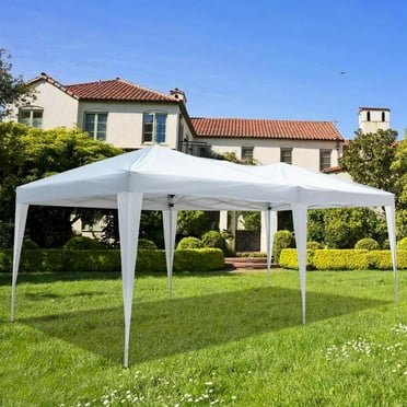 BaytoCare Ez Pop Up Canopy Tent Outdoor Folding Patio Gazebo Shade 10'x20' White