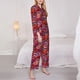 thumbnail image 3 of Balery Red Lips Kissing Conjunto de Pijama con Estampado para Mujer, Conjunto de Dos Piezas con Manga Larga, Ropa de Dormir Suave con Bolsillos, Pijamas Cómodos-XX-Large, 3 of 7
